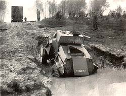 recovery of bogged armoured car
