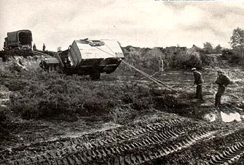 recovery of overturned truck