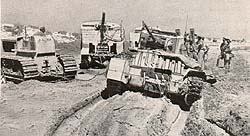 Both Scamells and tractor recovering Valentine