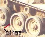 track cutting position