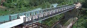 a bailey bridge in the Baria area